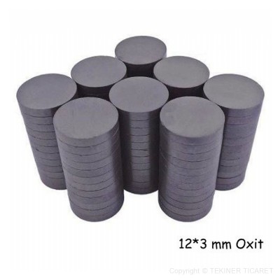 12*3 mm Yuvarlak Oxit Mknats