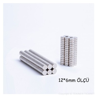 12*6 mm Neodyum Mknats