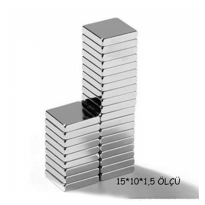 15*10*1,5 mm Neodyum Mknats