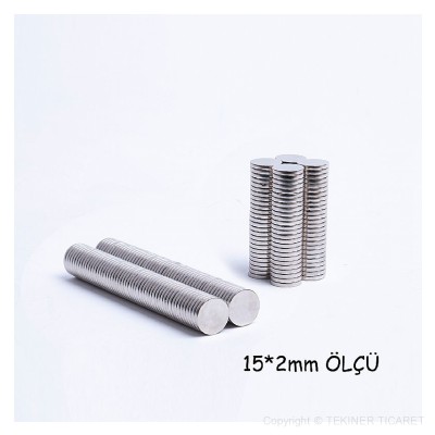 15*2 mm Neodyum Mknats
