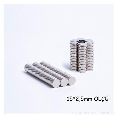 15*2,5 mm Neodyum Mknats