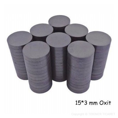 15*3 mm Yuvarlak Oxit Mknats