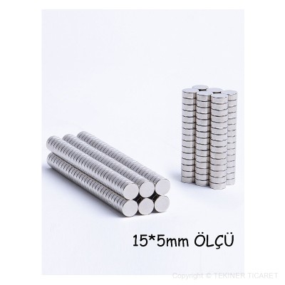 15*5mm Neodyum Mknats