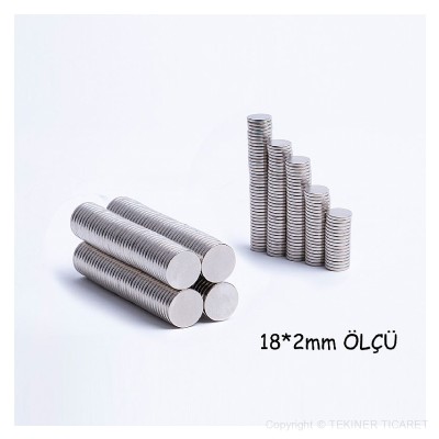 18*2 mm Neodyum Mknats