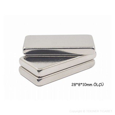 28*8*10 mm Neodyum Mknats