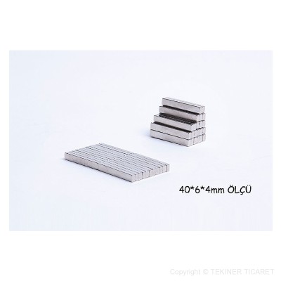 40*6*4 mm Neodyum Mknats