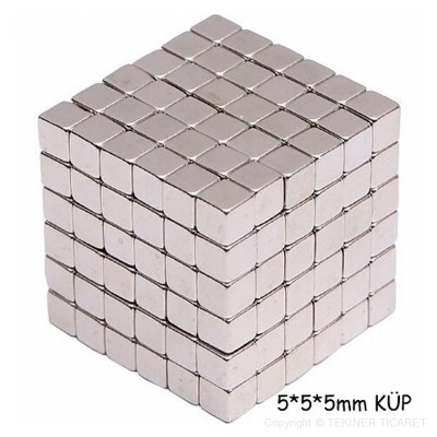 5*5*5 mm Kp Neodyum Mknats