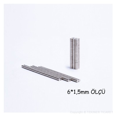 6*1,5 mm Neodyum Mknats