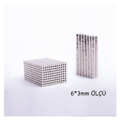 6*3 mm Neodyum Mknats