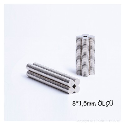 8*1,5 mm Neodyum Mknats