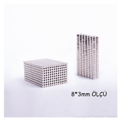 8*3 mm Neodyum Mknats